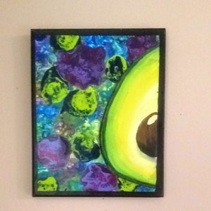 8x10 canvas painting. Avocado , Acrylic Painting