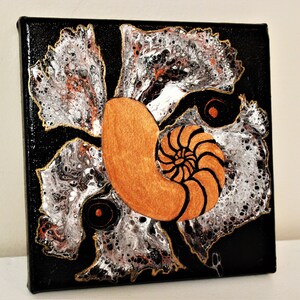 Nautilus Shell 12x12 Original Contemporary Nautilus Shell Etsy