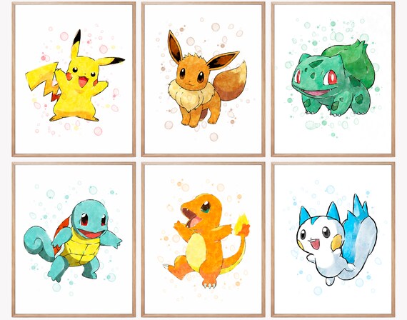 pokemon print pokemon watercolor