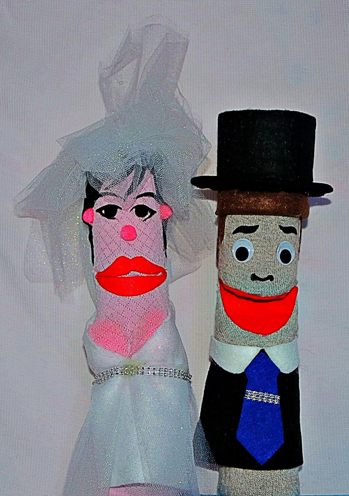 Sock Puppet The Wedding Couple Unique Gift or Teaching Tool Etsy Italia