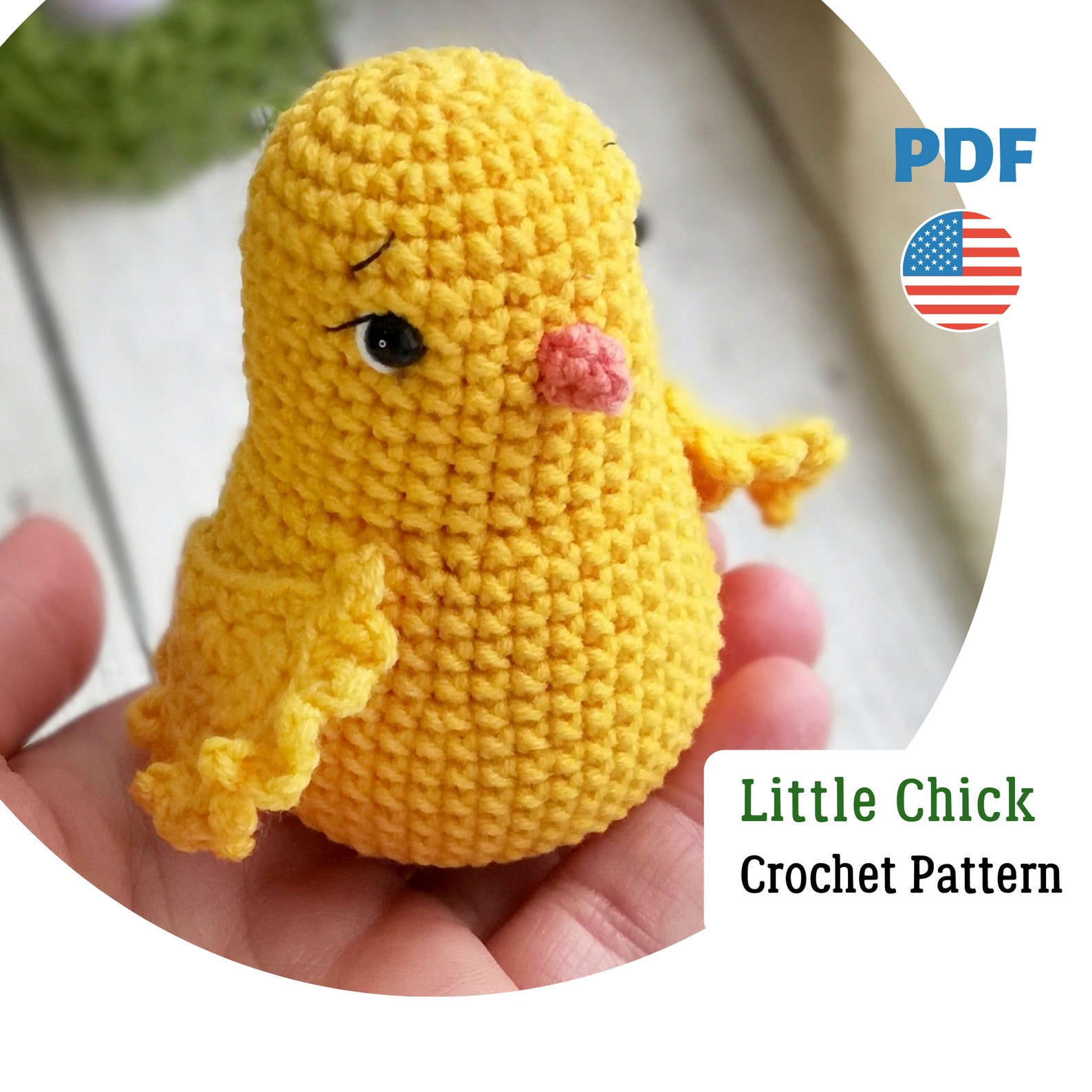 Crochet little chick pattern Easter amigurumi bird Etsy
