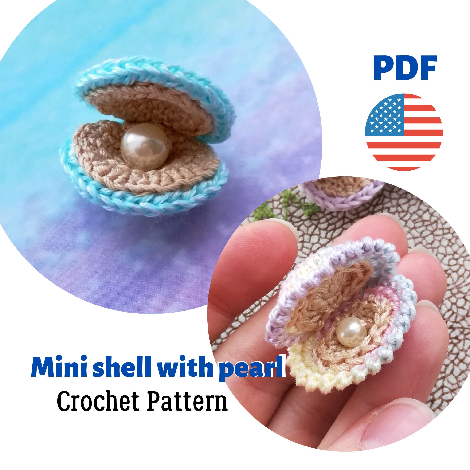 Amigurumi Sea Shell with Pearl Crochet Pattern