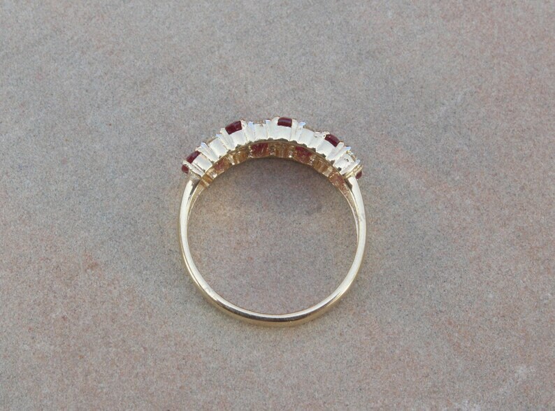 14k Gold Ruby Ring Genuine Ruby Ring Ruby and Diamond - Etsy