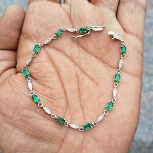 Gold Emerald Bracelet, May Birthstone Bracelet, Gifts for Her, Emerald Green Bracelet, Christmas Gifts, Christmas Gifts (For Cathy)