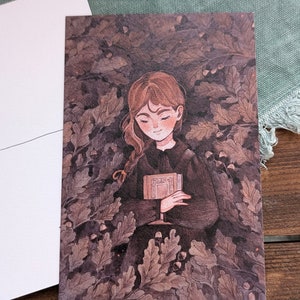 Briefkaart Eikenbladeren