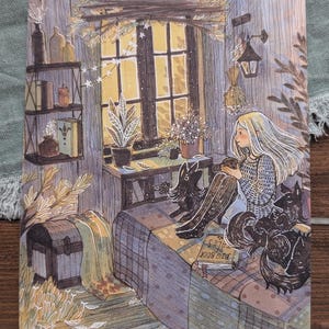 Stampa artistica A5 "Stanza accogliente"
