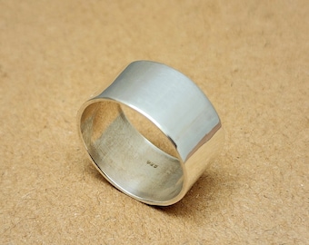 Sterling Silver Boho Band Ring, Handmade Ring, 925 Silver Ring, Thumb Ring, Simple Ring, Gift Ring, Engraved Ring, Women Ring, Men Ring