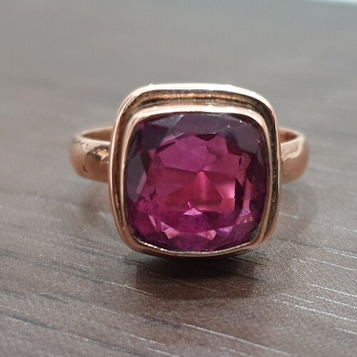 Gorgeous Pink Tourmaline Ring Solid Sterling Silver Ring - Etsy