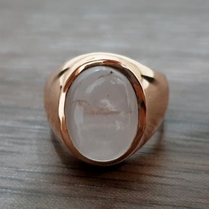 Solid rose quartz ring clearance