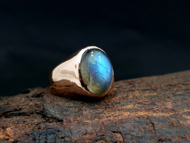 Labradorite Ring Oval 925 Solid Sterling Silver Ring Natural Etsy