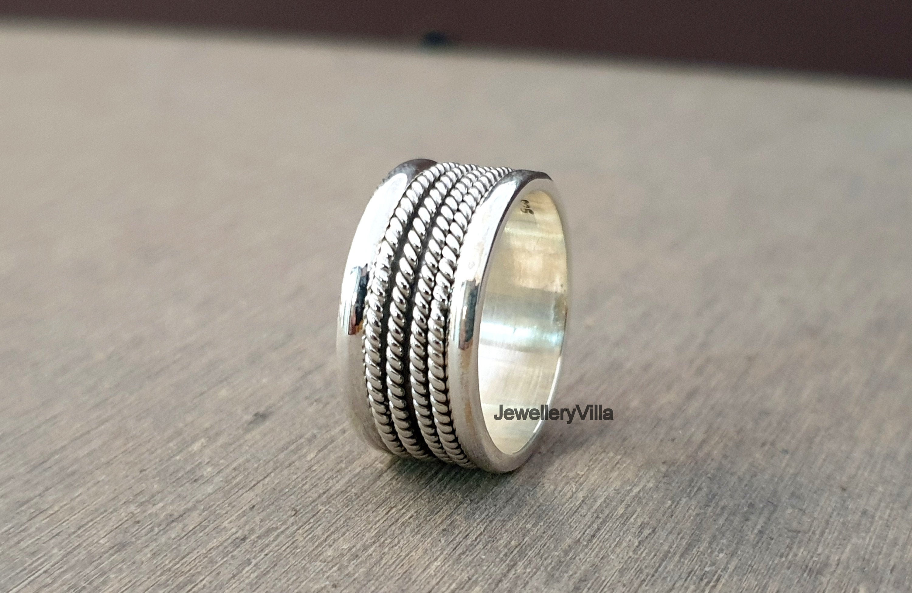Spinner Ring, 925 Solid Sterling Silver Ring, Handmade Ring, Promise Ring, Gift Ring, Fidget Rings, Boho Ring, Anxiety Ring, Meditation Ring