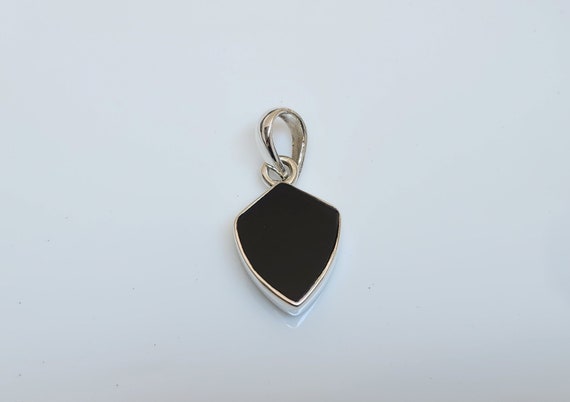 Black Onyx Pendant, 925 Solid Sterling Silver Pendant, Gift Pendant, Birthstone Pendant, Natural Black Onyx Gemstone, Gold Pendant