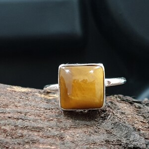 Tiger Eye Gemstone Ring, 925 Solid Sterling Silver Tiger Eye Gemstone, Handmade Ring, Gift Ring, Solid Silver Ring