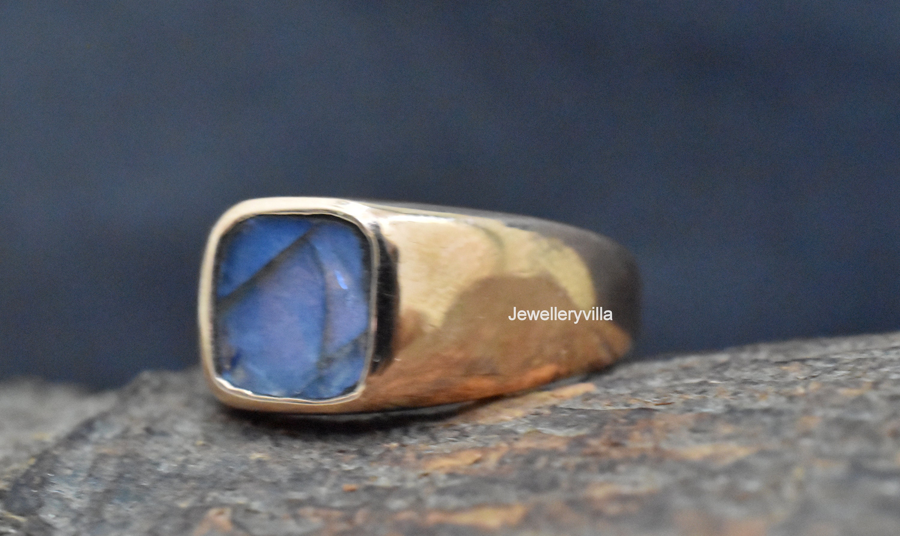 [韓国人気ジュエリー] Square Labradorite Ring Labradorite Ring, Natural Square Cut Flashy Labradorite
