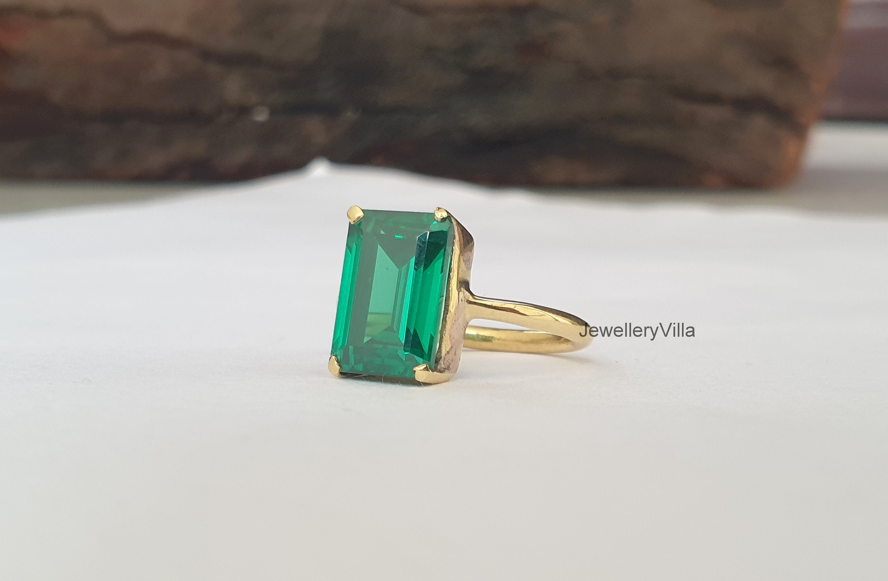 3.77 Green Tourmaline Statement Ring in 18k Yellow Gold - Filigree Jewelers