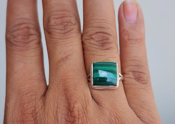 Malachite square ring discount