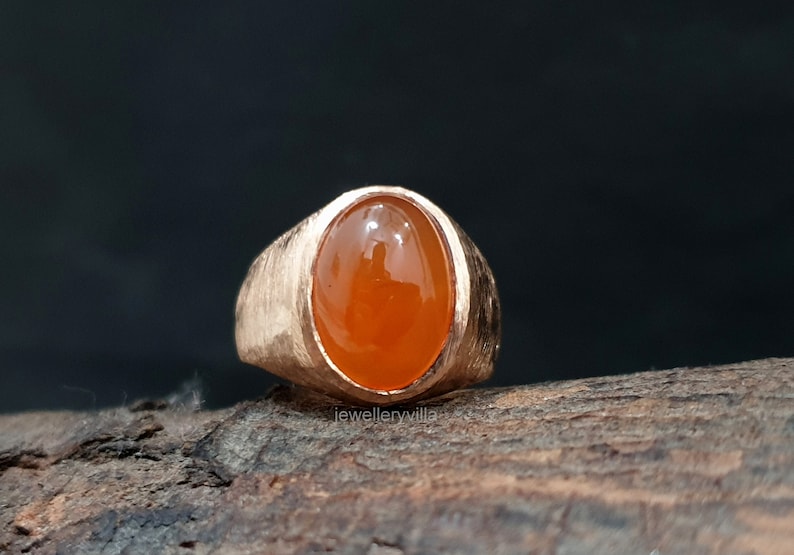 Carnelian ring 925 Solid Sterling Silver Oval Cut Natural | Etsy