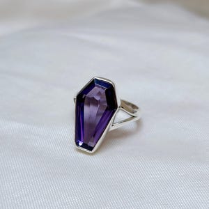 Kista Ametistring: 925 Sterling Silver, Purpurkvarts Ädelsten