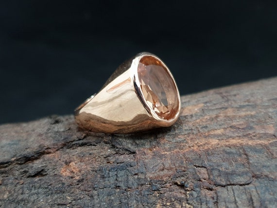Bague Argent 925 Et Pierre Morganite Avec Cz - Taille 54 - Neuf Sans Emballage D'origine