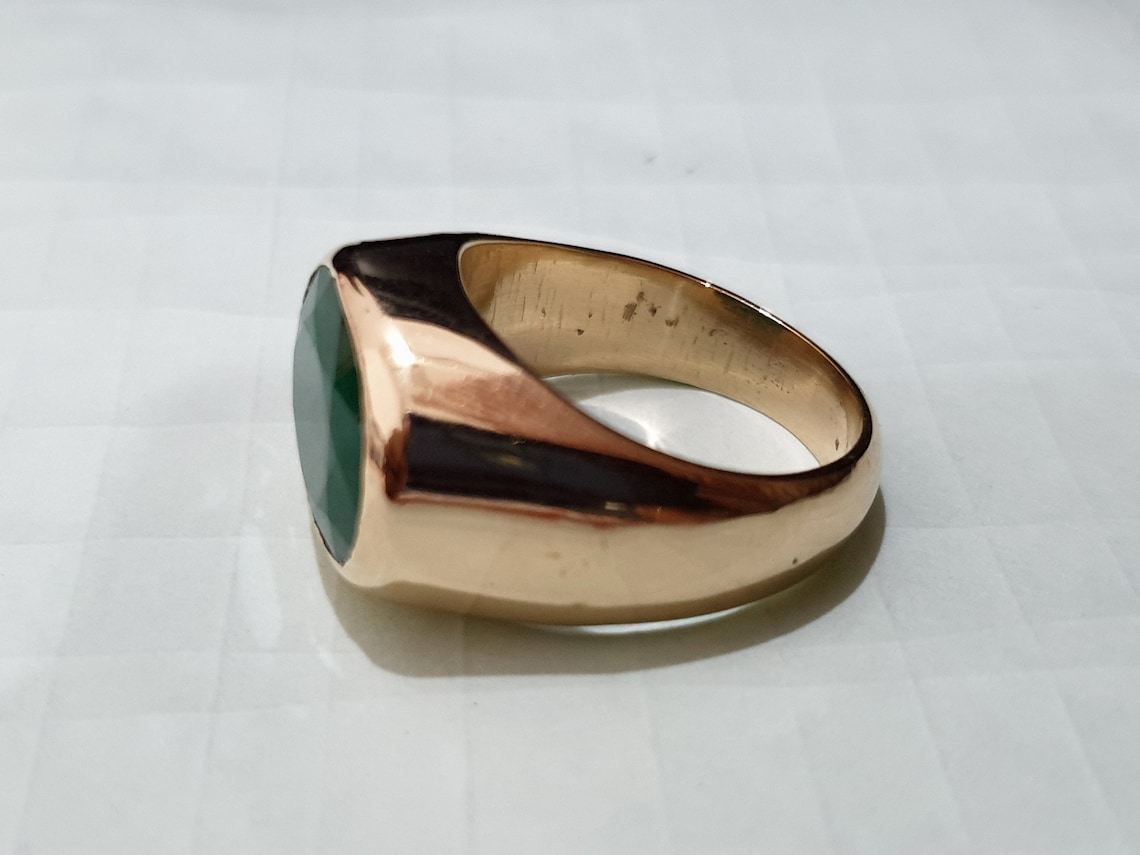 Natural Green Emerald Ring Dark Oval Natural Emerald Gemstone - Etsy