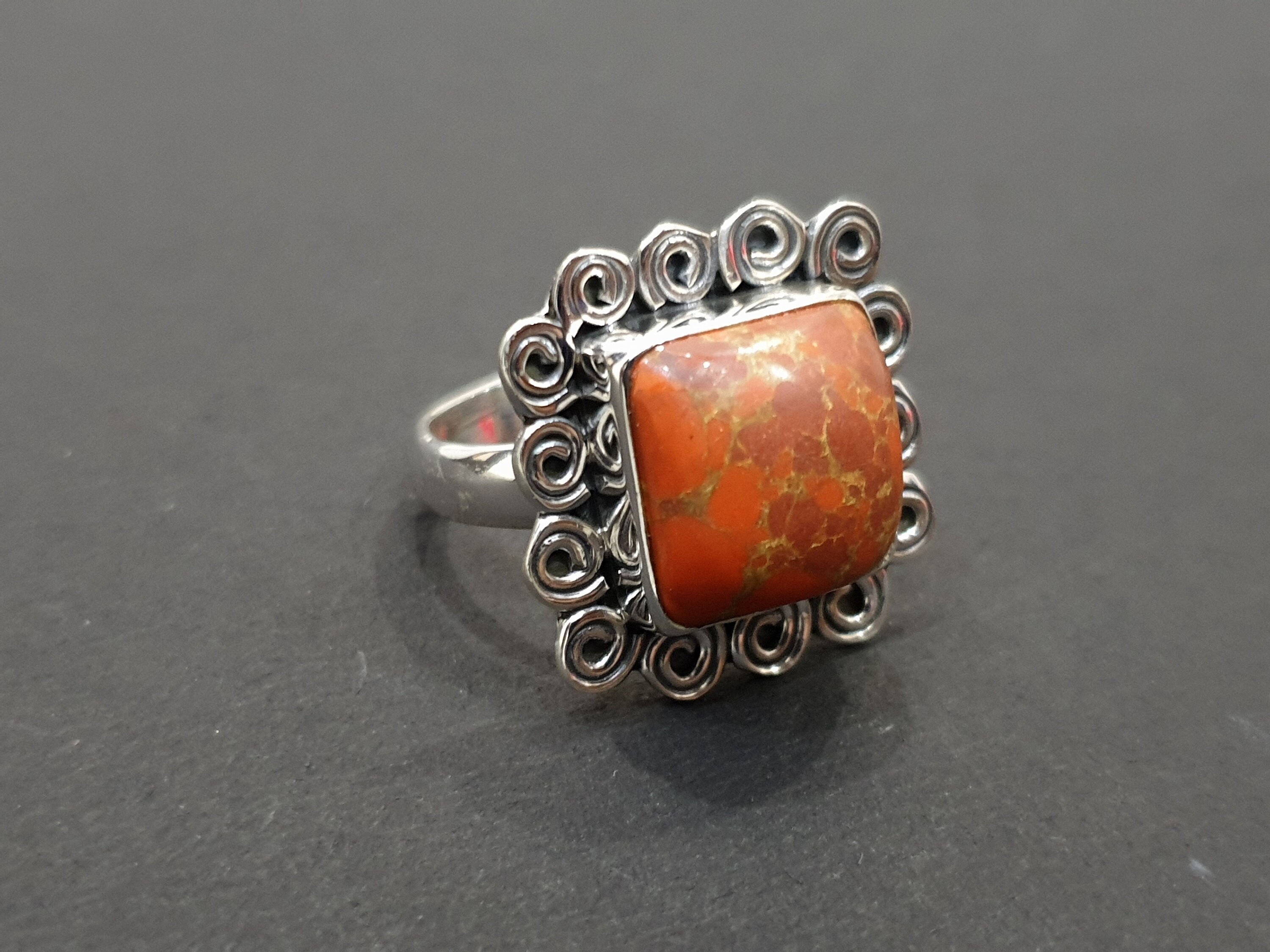 レア❣️ターコイズ レッドコーラル シルバー 925 リング silver 925 ココペリ シルバーリング メンズ ターコイズ リング 指輪 カレッジ
