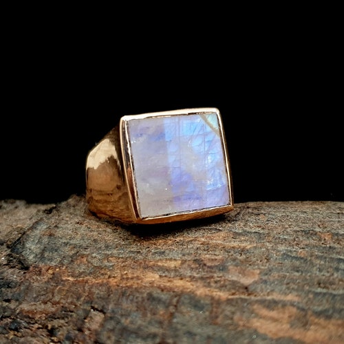 925 Sterling Silver Square Moonstone Ring