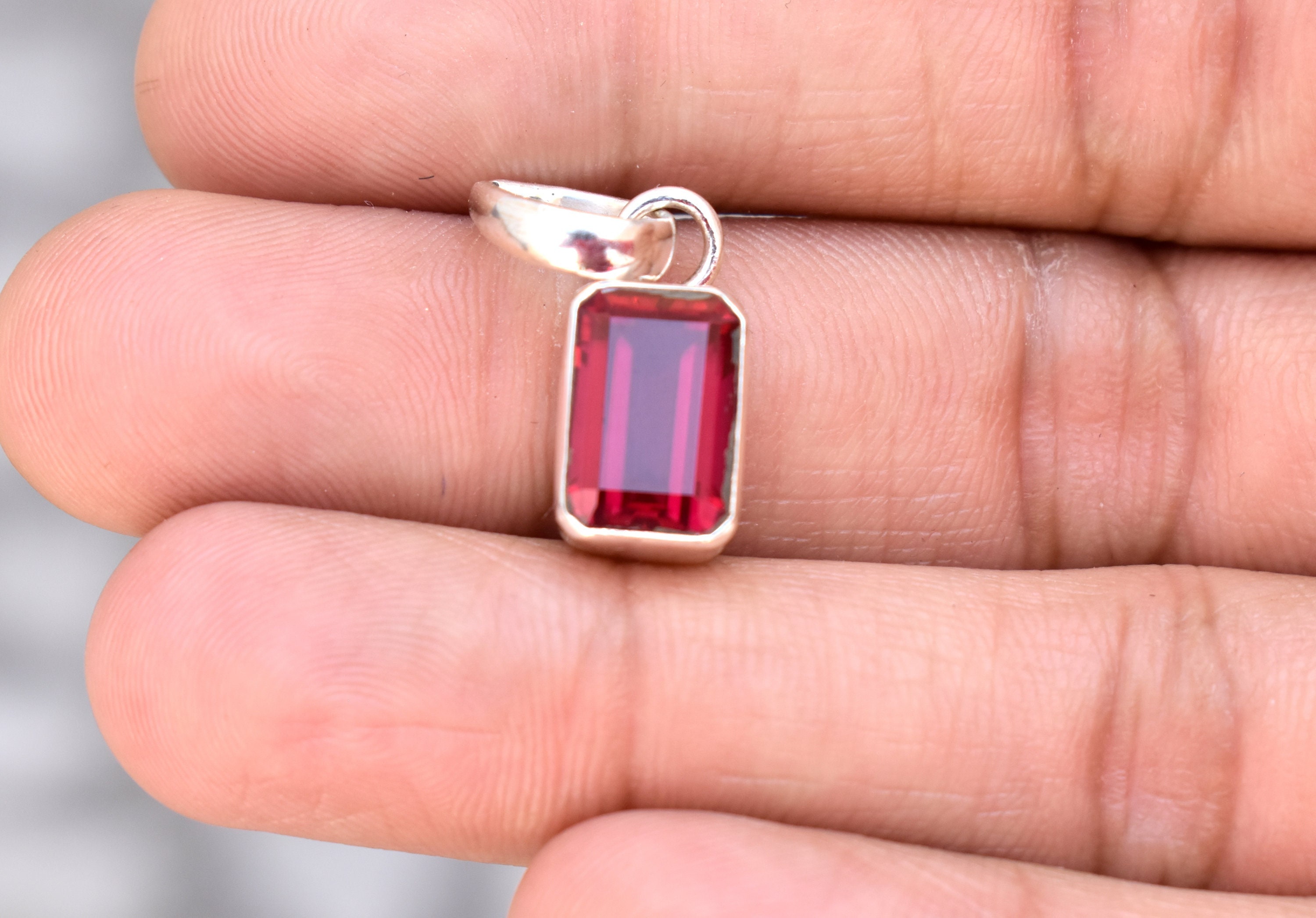 Ruby shop stone locket