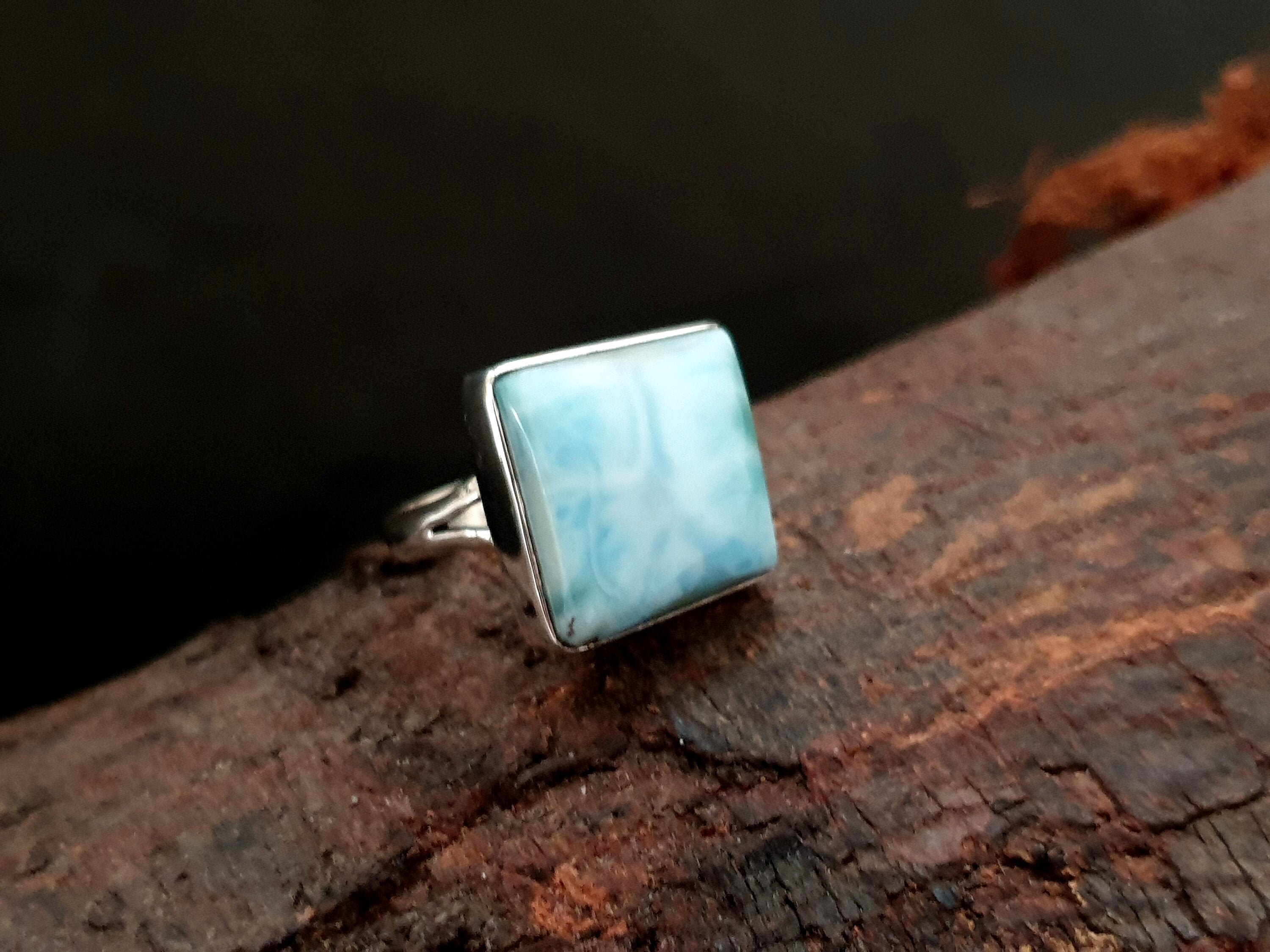 天然ラリマー宝石リング カリブの宝石～ ラリマーのリング 約11.5号 AAA- 天然石アクセサリー