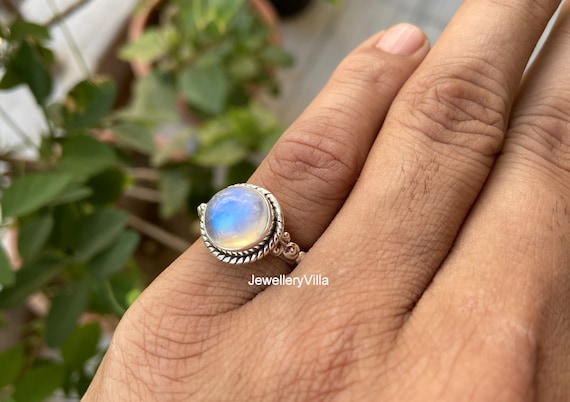 Natural And Certified Moonstone Ring, Gemstone Ring