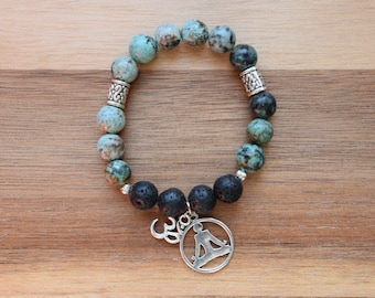 African Turquoise Yoga Bracelet