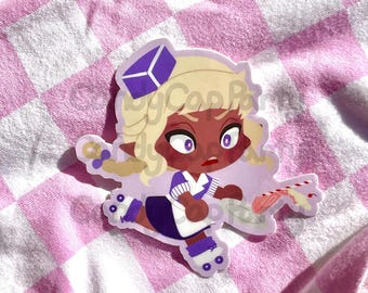 Diner Waitress Thistle Sticker