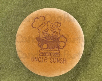 Uncle Senshi Bakery Inspired Plush Pinback Button