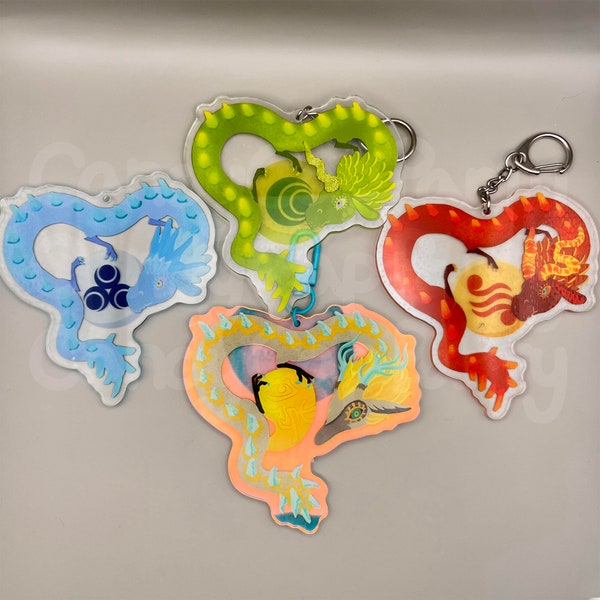 Breath of the Wild and TOTK Dragons 3.5 Inch Double-sided acrylic charms