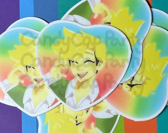 Flowery Deltarune Matte Heart Sticker
