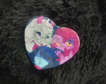 Deltarune Trio -Fun Gang- Heart Button