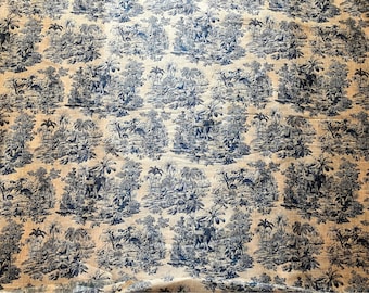 Toile De Jouy Blue Fabric