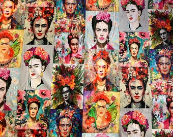 Frida Kahlo witte katoenen stof