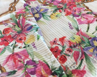 Floral Chain Silk- Cotton Fabric