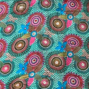 Round Floral Pure Silk Fabric