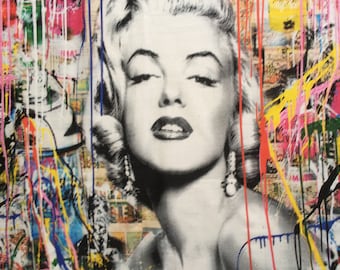 Tissu en coton pop art Marilyn Monroe