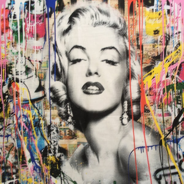 Tissu en coton pop art Marilyn Monroe