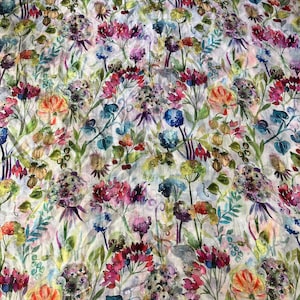 Meadow Floral Pure Silk Fabric