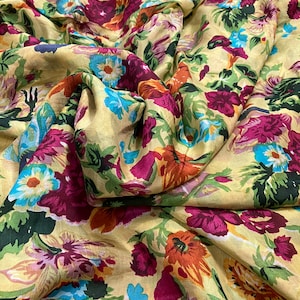 Flower Bloom Pure Silk Fabric