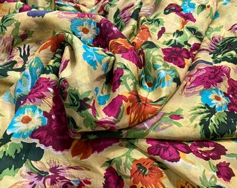 Flower Bloom Pure Silk Fabric