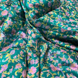 Dainty Floral Silk Fabric