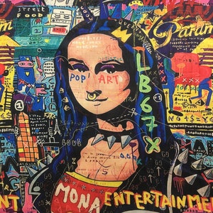 Tessuto Pop Art Mona Lisa