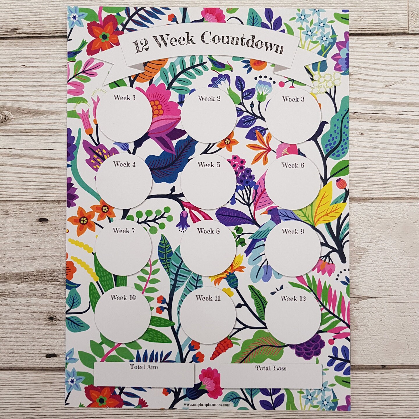 8 and 12 Week Countdown Countdown Sheets Weight Loss Etsy UK