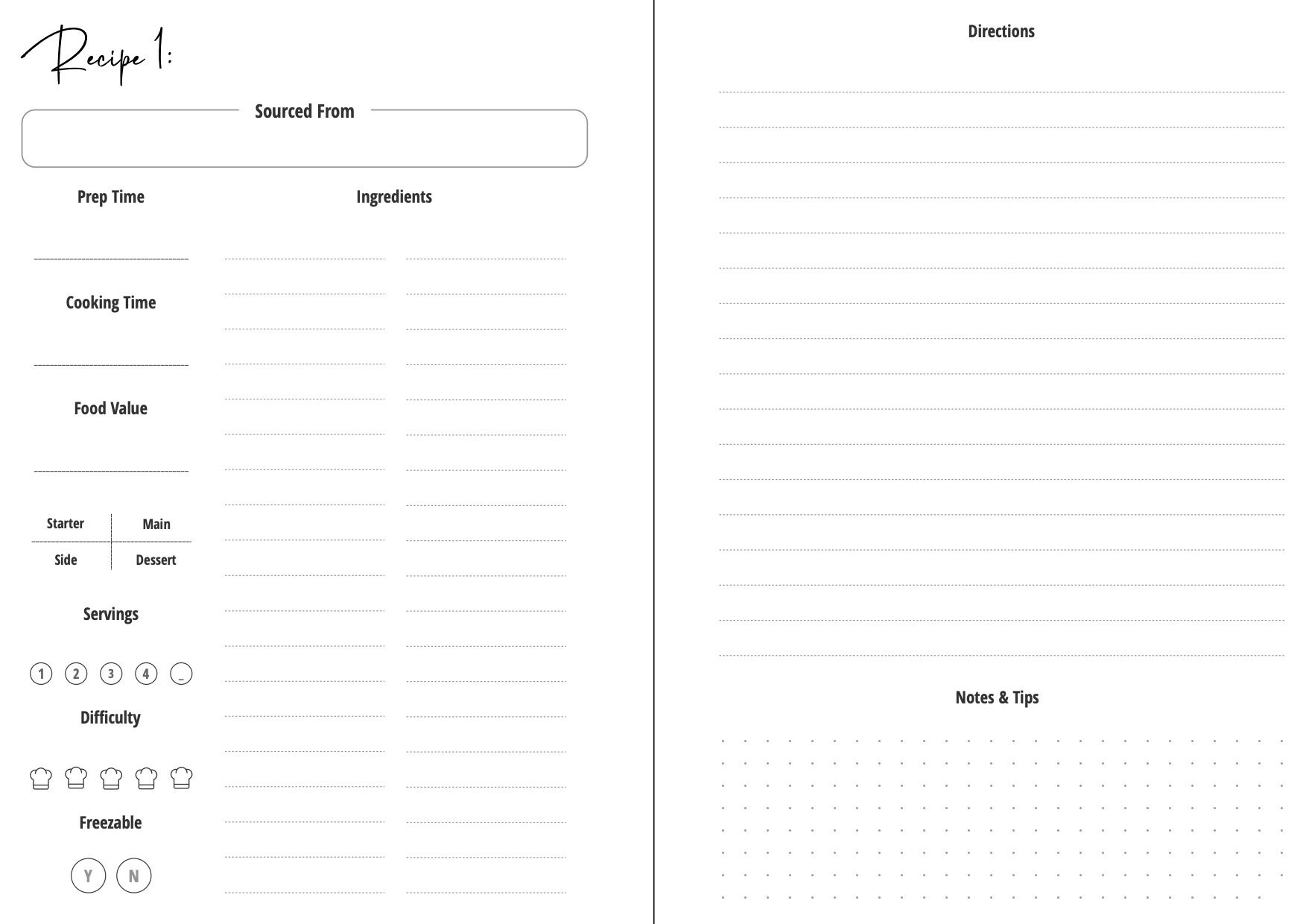 Recipe Book Recipes Organiser A5 Recipe Book Wire Etsy UK