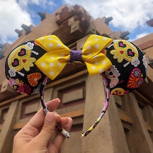 COCO película de disney Mickey Ears Diadema l Dia de los muertos orejas