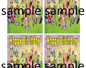 Spongebob capisun labels, ASK for more party supplies, instant download, juice water labels, chip bag, cake toppers and more favors